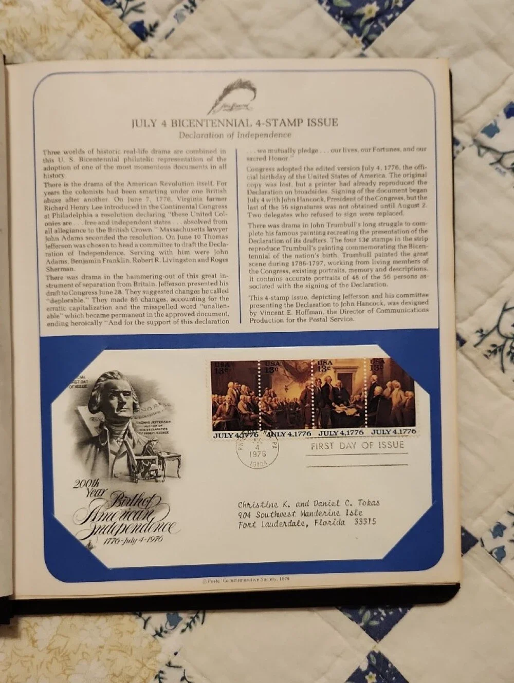U.S. First Day Covers & Special Covers Collector Album - Black